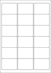 ValueX Multipurpose Label 63.5x46.6mm 18 Per A4 Sheet White (Pack 1800 Labels) - 15187SM